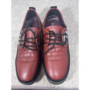 Gatsby Casual Shoes Men's Leather Lace Up Luxury Loafers Size 38 Brown